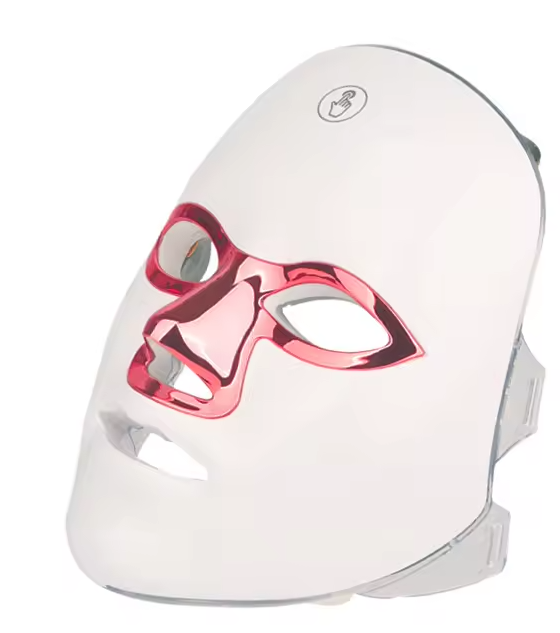 Masque LED Visage de trois quarts, sangles de maintien visibles