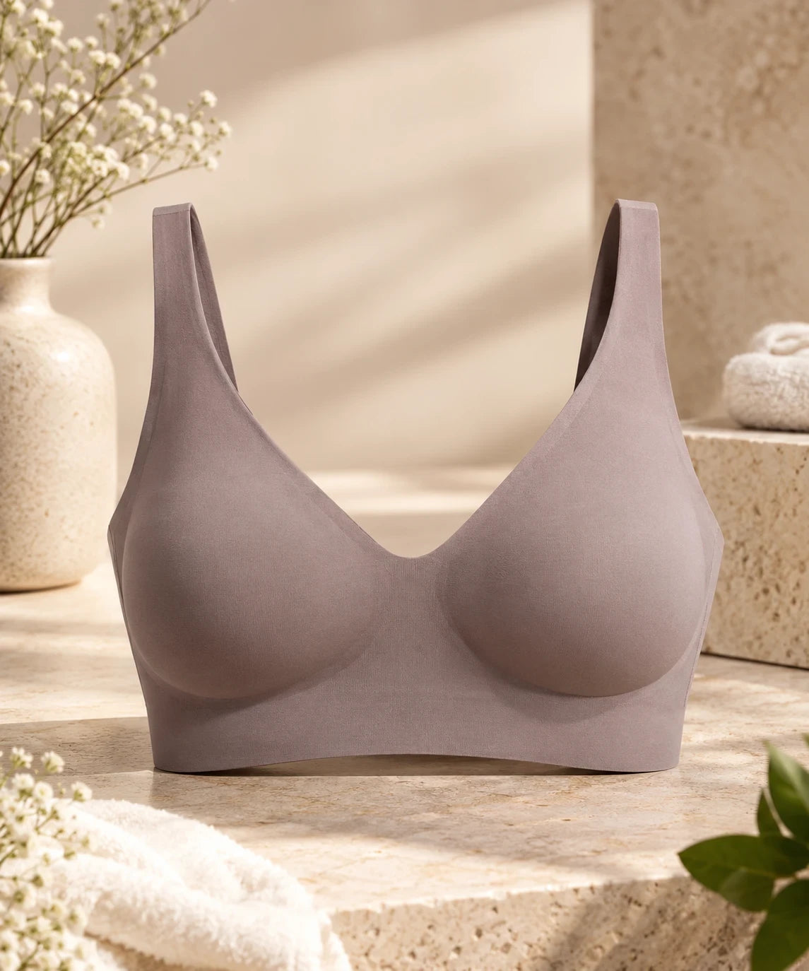 Soutien-gorge Seconde Peau sans armatures, coloris taupe